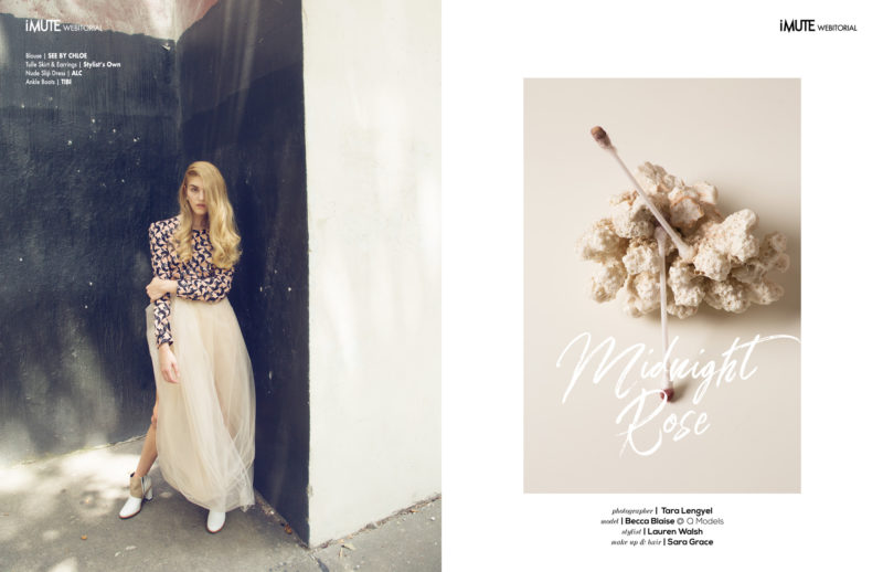 Midnight Rose webitorial for iMute Magazine Photographer | Tara Lengyel Model | Becca Blaise @ Q Models Stylist | Lauren Walsh Makeup & Hair | Sara Grace