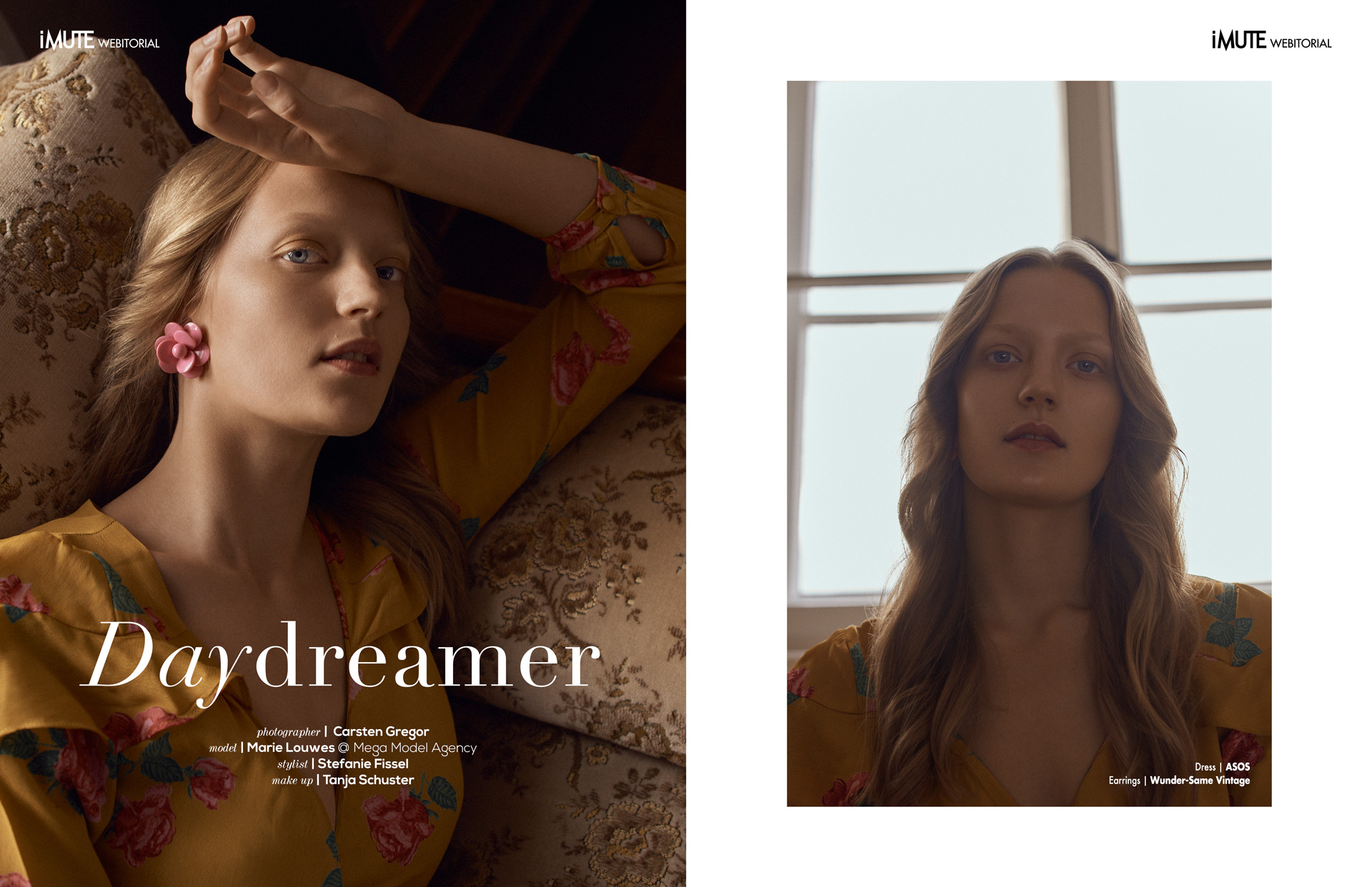 Daydreamer webitorial for iMute Magazine Photographer | Carsten Gregor Model | Marie Louwes @ Mega Model Agency Stylist | Stefanie Fissel Makeup | Tanja Schuster