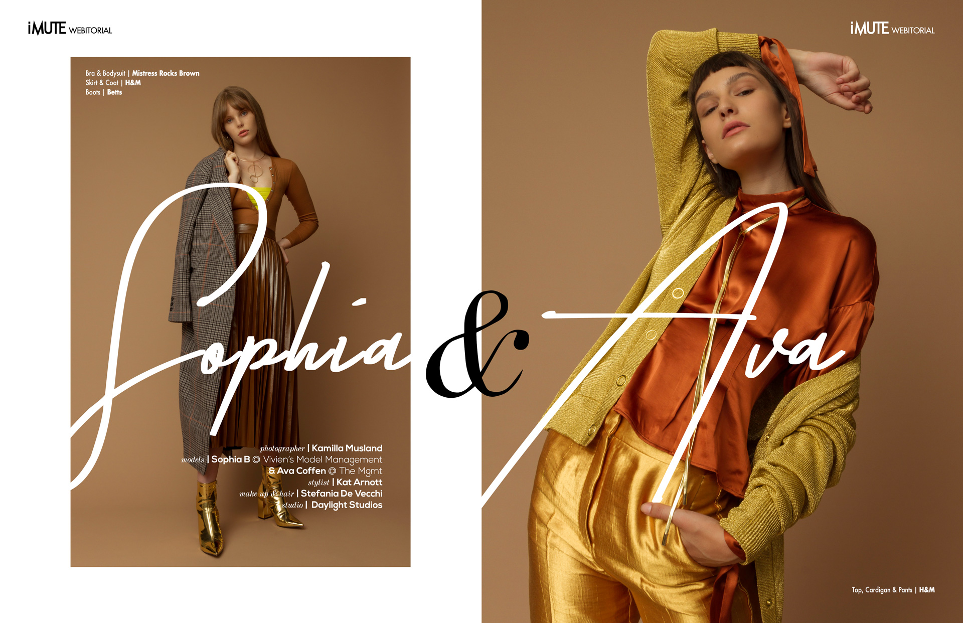 Sophia & Ava webitorial for iMute Magazine