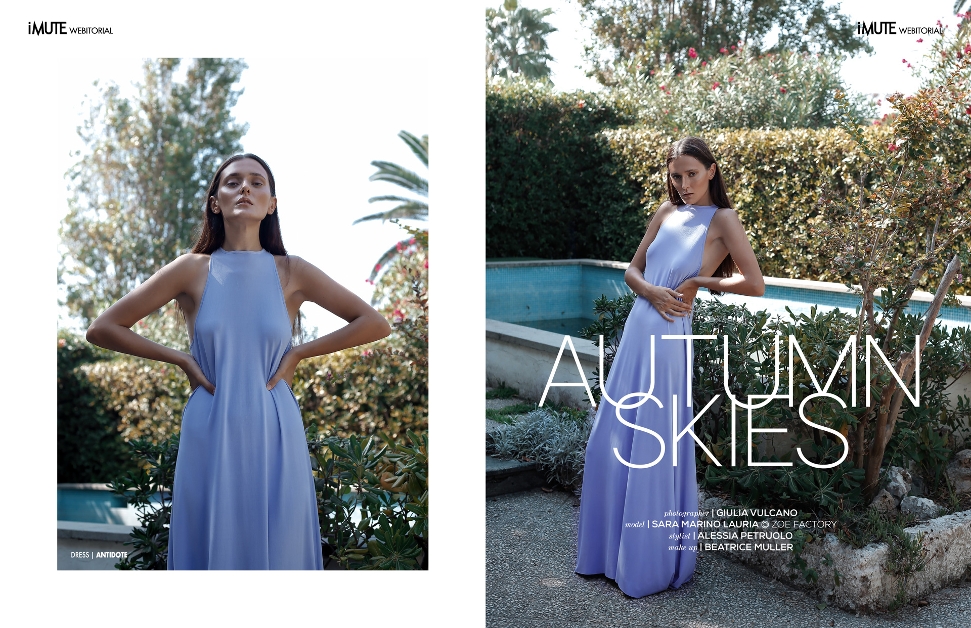 Autumn skies webitorial for iMute Magazine  photographer | Giulia Vulcano model | Sara Marino Lauria @ Zoe Factory stylist | Alessia Petruolo make up | Beatrice Muller