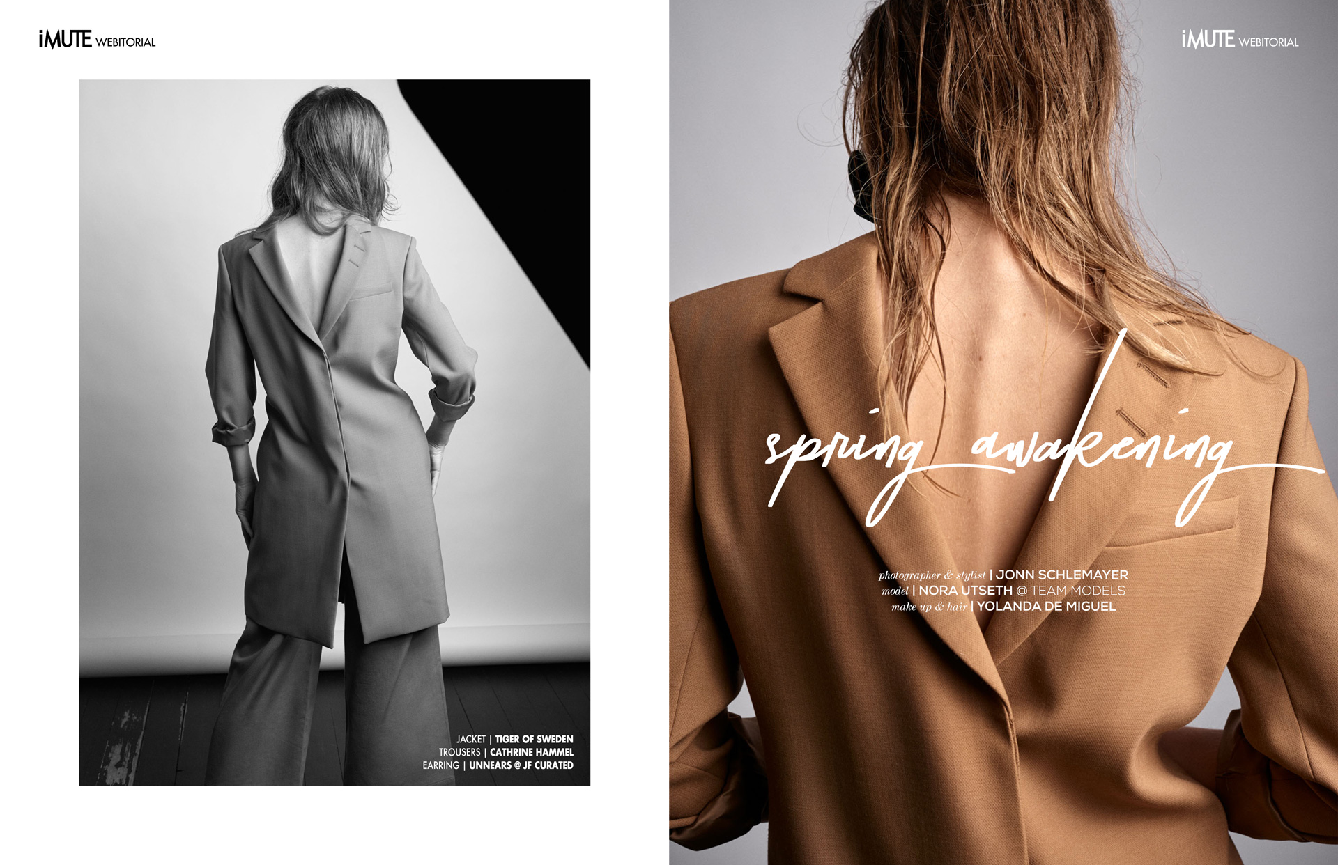 Spring Awakening webitorial for iMute Magazine  PHOTOGRAPHER & STYLIST | JONN SCHLEMAYER MODEL | NORA UTSETH @ TEAM MODELS  MAKEUP & HAIR | YOLANDA DE MIGUEL