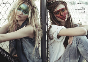 Glitter Grunge webitorial for iMute Magazine Photographer / Raen Badua Model / Stacey Duncan & Ellen Magliulo @ TNG Models Stylist / Giovanna Gaba Make up & Hair / Zee Clemente Dreads Clip-ons / Hippie Stop Shop