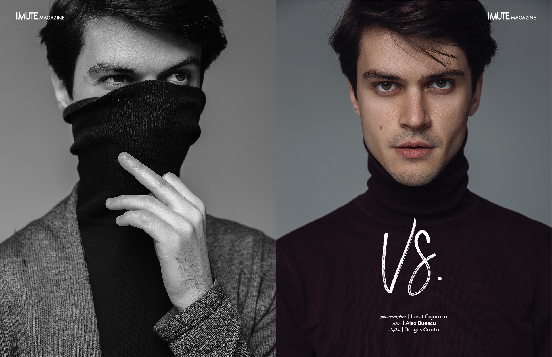 Versus feature editorial for iMute Magazine Photographer | Ionut Cojocaru Actor | Alex Buescu Stylist | Dragos Craita