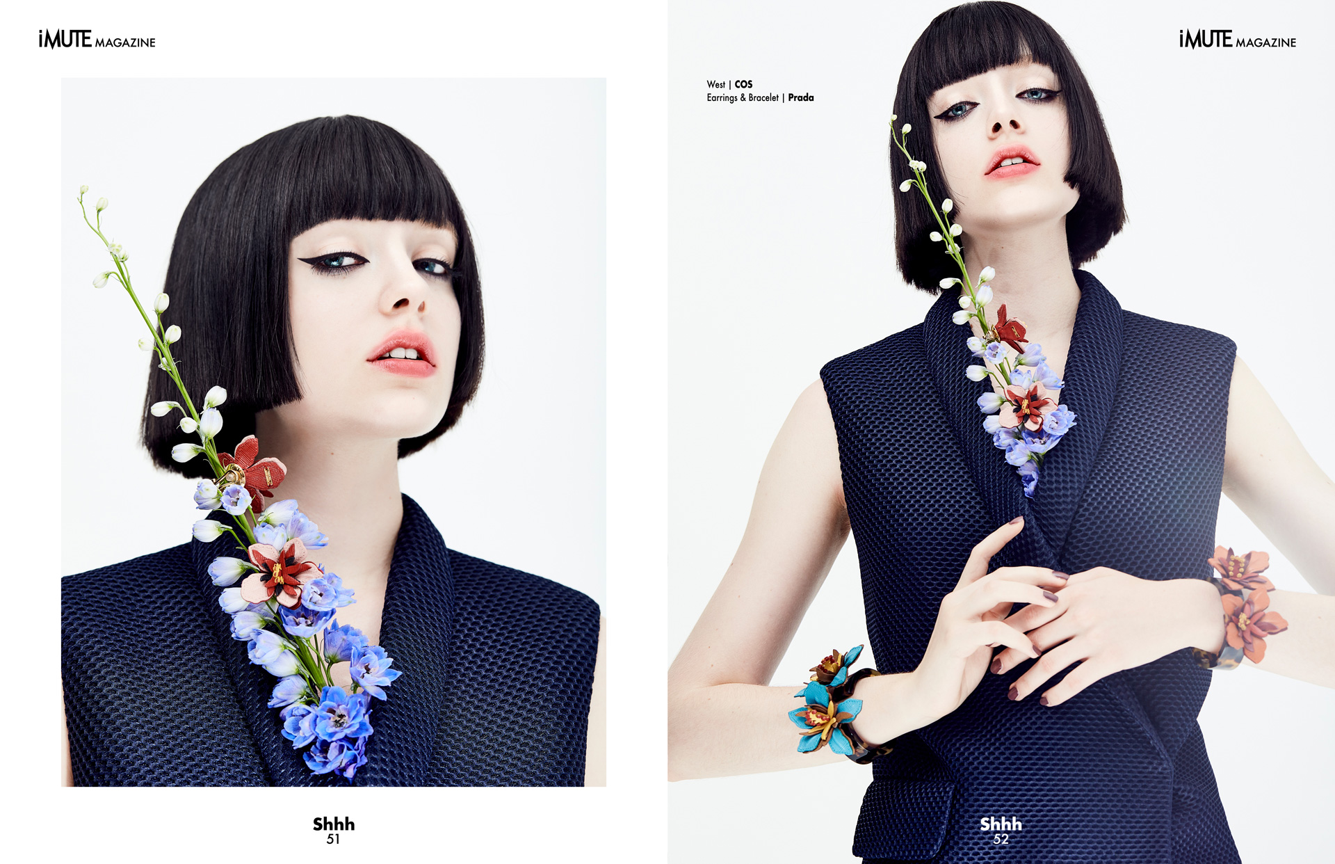 The Florist | iMute Magazine #19 | Summer Issue Photographer | Reza Norifarahani Models | Anja Abraham @ MD Management Stylist | Julia Dorothee Müller @ Bigoudi Makeup | Slavica Pavlovic