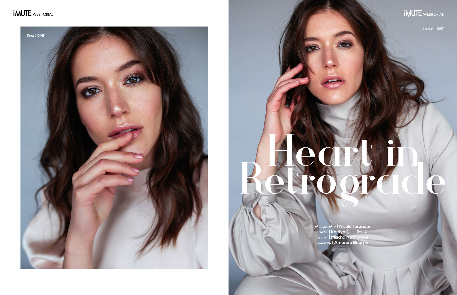 Heart in Retrograde webitorial for iMute Magazine Photographer | Nicole Toczauer Model | Kaitlyn @ HMMLA Stylist | Mischa Nechalova Makeup | Amanda Bourne