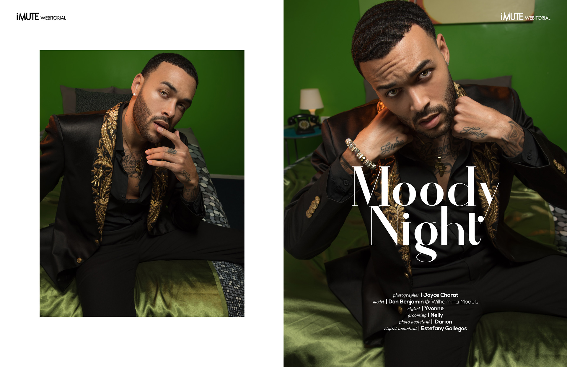 Moody Night webitorial for iMute Magazine Photographer | Joyce Charat Model | Don Benjamin @ Wilhelmina Models Stylist | Yvonne Grooming | Nelly Photo Assistant | Darion Stylist Assistant | Estefany Gallegos