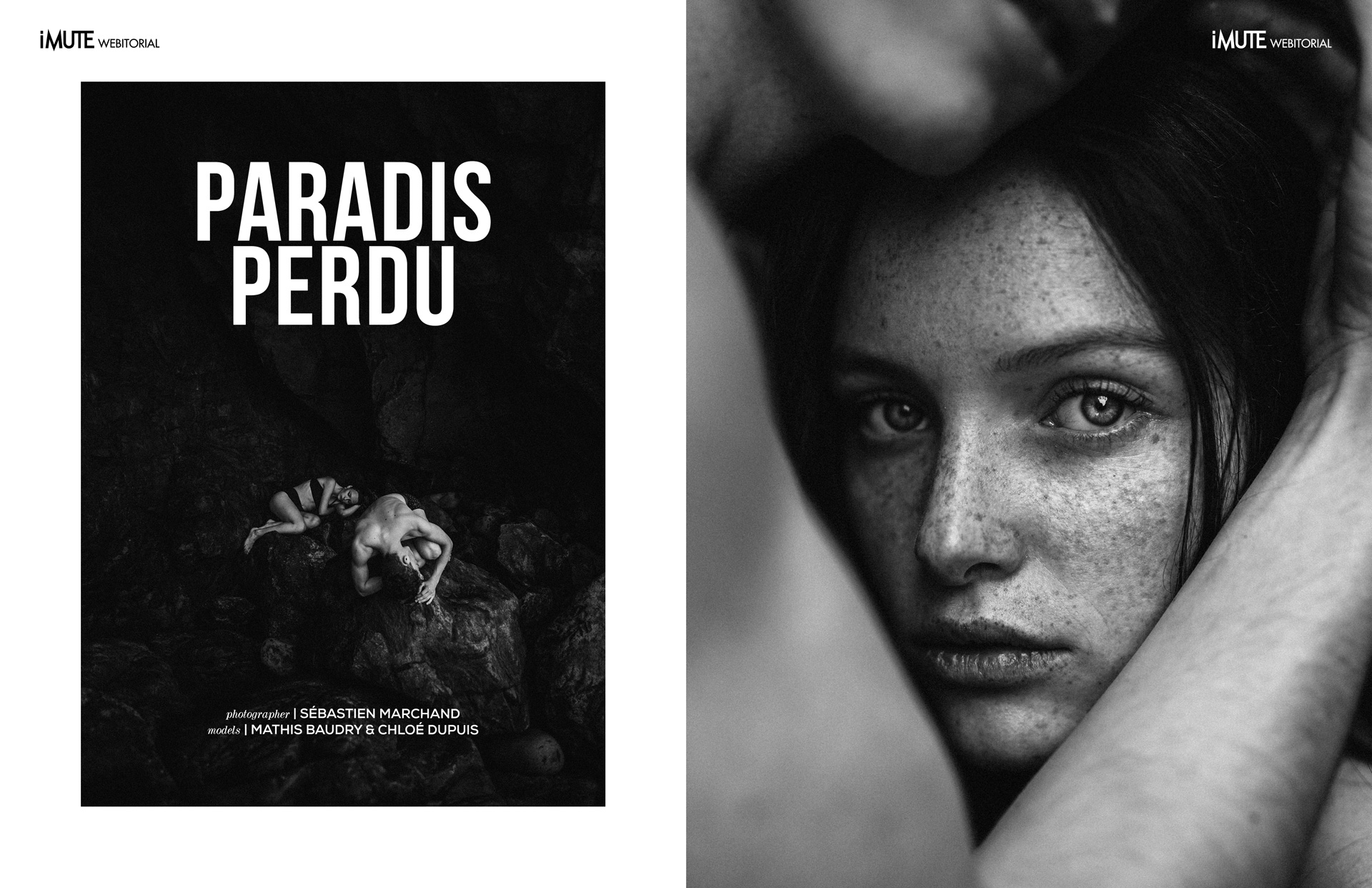 PARADIS PERDU webitorial for iMute Magazine  PHOTOGRAPHER | SÉBASTIEN MARCHAND MODELS | MATHIS BAUDRY & CHLOÉ DUPUIS